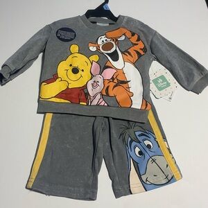 Disney Gray Kids Set with Winnie the Pooh & Friends